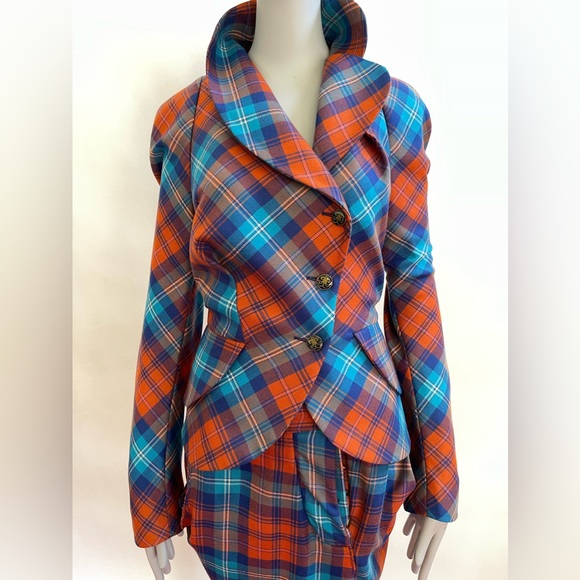 Vivienne Westwood AW2011 RED LABEL VINTAGE TARTAN SUIT IT 44 BRAND NEW - Picture 6 of 16